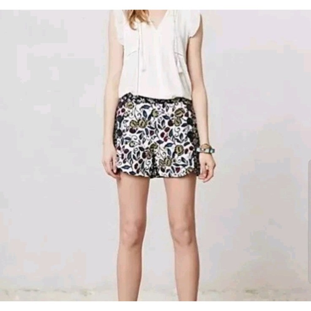 Anthropologie Cartonnier‎ Shorts Size 2 Floral Blossomed Sailor